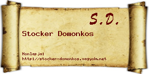 Stocker Domonkos névjegykártya