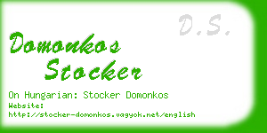 domonkos stocker business card